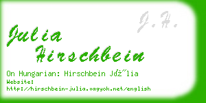 julia hirschbein business card